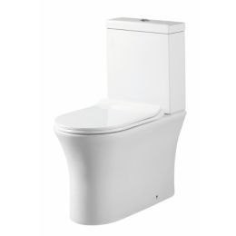 Fairford Tiene Rimless Closed Back To Wall Toilet with Slim Soft Close Seat