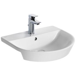 Ideal Standard Connect Air Semi Recessed Basin - 500mm Wide - 1 Tap Hole - White