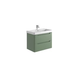 Fairford Meld 800mm Green Wall Hung Vanity Unit