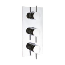 Crosswater Fusion 2 Outlet 3 Handle Concealed Thermostatic Shower Valve