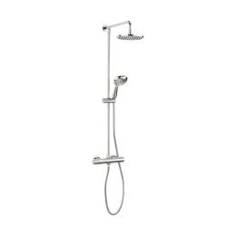 Crosswater Fusion Multifunction Thermostatic Shower Valve with Fixed Head and 3 Mode Shower Kit
