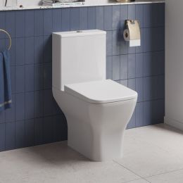 Fairford Grove Close Coupled Rimless Toilet with Wrapover Seat