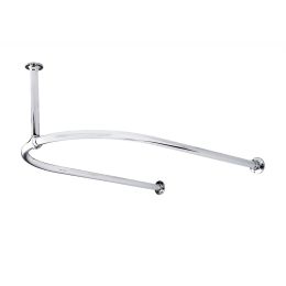 Fairford Hexam Wall and Ceiling Mounted Shower Curtain Ring, Chrome