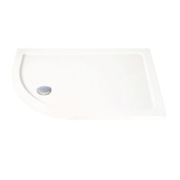 Fairford Offset Quadrant Low Level Shower Trays, Side Waste