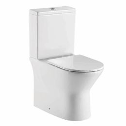 Fairford Paxton Rimless Closed Back Close Coupled Toilet with Slim Soft Close Seat