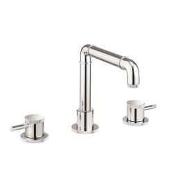 Crosswater MPRO Industrial 3 Hole Chrome Deck Mounted Basin Mixer