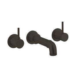 Crosswater MPRO Carbon Black Bath Spout and Wall Stop Taps