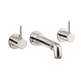 Crosswater MPRO Chrome Bath Spout and Wall Stop Taps