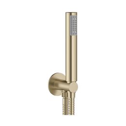 Crosswater MPRO Wall Outlet with Hose & Handset Bracket Brushed Brass