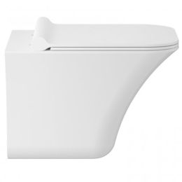 Hudson Reed Grace Wall Hung Rimless Pan and Soft Close Seat - White