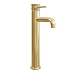 Fairford Element 7 Brushed Brass High Rise Basin Mixer