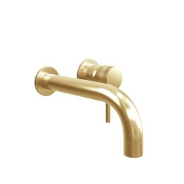 Fairford Element 7 Brushed Brass Wall Mounted Basin Mixer