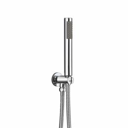 Fairford Round Shower Outlet With Hose And Head - Chrome