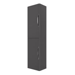 Fairford Flow 350 x 1400mm Gloss Grey Wall Hung Tall Cabinet