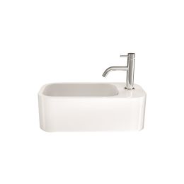 Crosswater Popolo Cloakroom Basin Gloss White Right