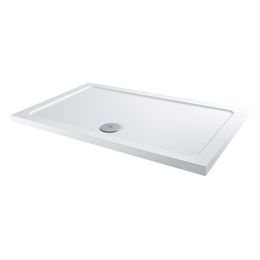 Rivato SolidStone 1100 X 760mm Rectangular Shower Tray with Waste