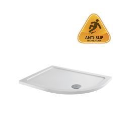 Rivato SolidStone 1200 x 900mm Antislip RH Offset Quadrant Shower Tray with Waste
