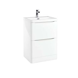 Fairford Plaza 600mm Floor Standing Vanity Unit with Countertop and Basin
