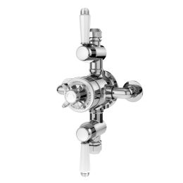 Fairford Tamber Exposed Thermostatic Triple Shower Valve, 2 Outlet