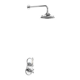 Burlington Severn Chrome Single Outlet Concealed Shower with Fixed Shower Head and Arm