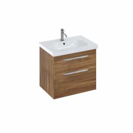 Britton Bathrooms Shoreditch 650mm Wall Hung Double Drawer Vanity Unit