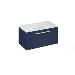 Britton Bathrooms Shoreditch 850mm Wall Hung Single Drawer Vanity Unit with Worktop