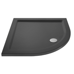 Rivato Slate Grey Quadrant Shower Tray, Corner Waste-700mm x 700mm