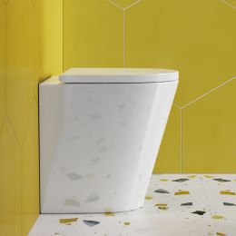 Britton Bathrooms Sphere Tall Back To Wall Toilet with Soft Close Seat