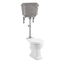 Burlington Standard Medium Level Toilet with 440 Chrome Lever Cistern