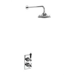 Burlington Trent Chrome Single Outlet Concealed Shower with Fixed Shower Head and Arm