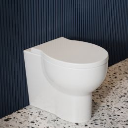 Britton Bathrooms Trim Back To Wall Toilet with Soft Close Seat