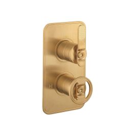 Crosswater UNION 2 Outlet 2 Handle Concealed Thermostatic Shower Union Brass