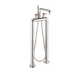 Crosswater UNION Chrome and Red Lever Bath Filler
