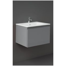 RAK Uno 1 Drawer Wall Hung Vanity Unit - 600mm Wide -  Urban Grey - basin not included