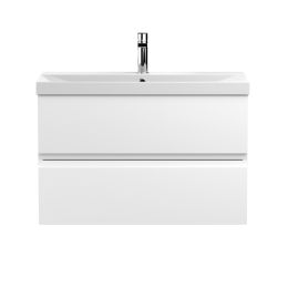 Fairford Finesse 800mm Satin White Wall Hung Vanity Unit