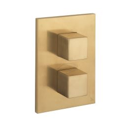 Crosswater Water Square/Verge Crossbox 1 Outlet Valve Brushed Brass