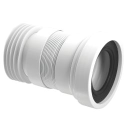 McAlpine Flexible Pan Connector, White, 110mm.  100 to 160mm Length