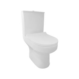 Fairford Relay Open Backed Close Coupled Toilet with Soft Close Seat
