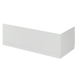Rivato MDF White Straight Side Panel with Plinth, 1600mm