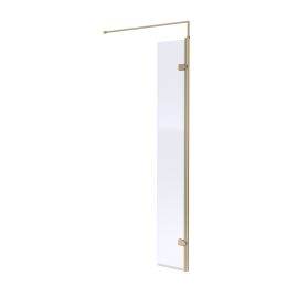 Fairford Brushed Brass 300mm Wetroom Swing Screen - 1850mm High
