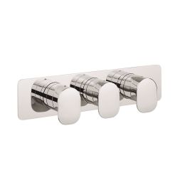 Crosswater ZERO 2 - 2 Outlet 3 Handle Concealed Thermostatic Shower Valve Landscape