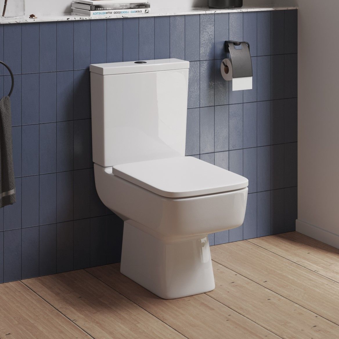 Fairford Mellow Close Coupled Toilet with Soft Close Seat - Tradebase