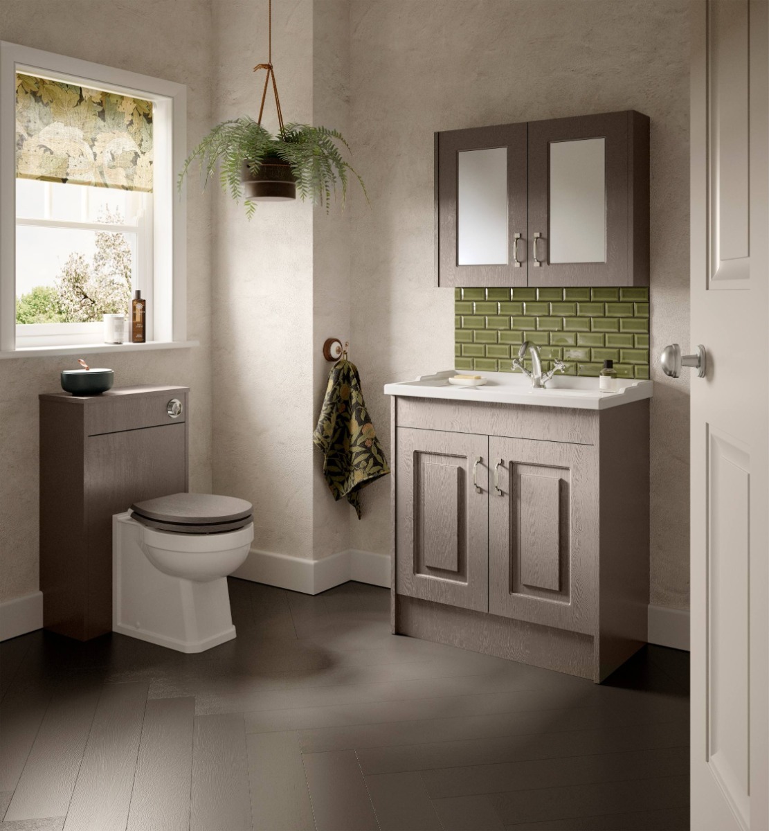 natural looking bathroom with traditional features