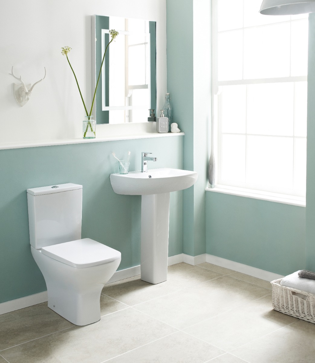 Light blue bathroom design