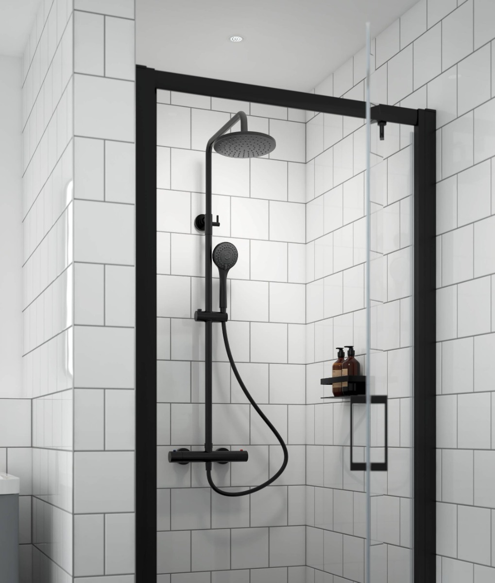 matte black shower door frame