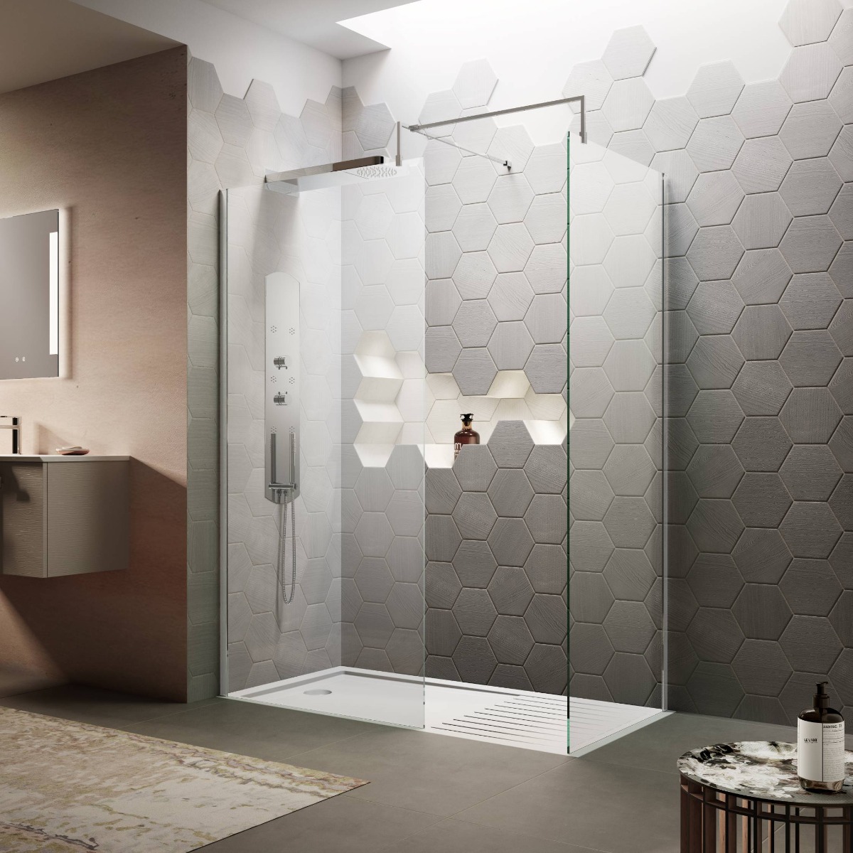 spa bathroom shower design 